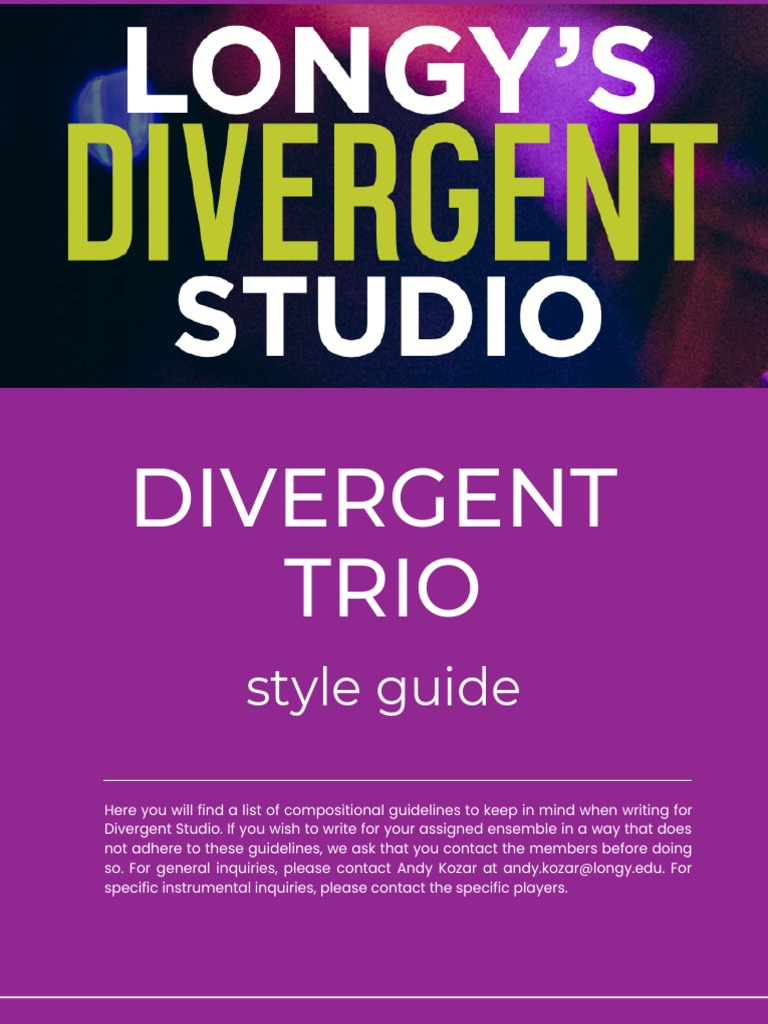Divergent Trio Compositional Guidelines | PDF | Piano | Musical ...