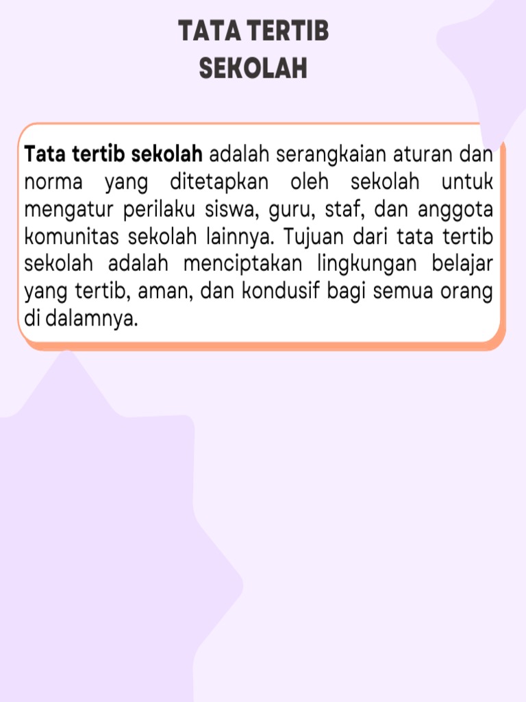 Tata Tertib Sekolah | PDF