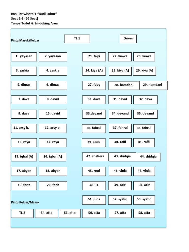 Mewah dan Nyaman: Mengulas Bus Pariwisata Seat 2-1 dengan Kapasitas Besar