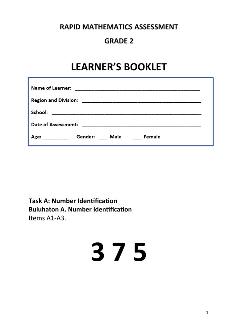 Grade 2 Rapid Mathematics Assessment | PDF | Arithmetic | Elementary ...