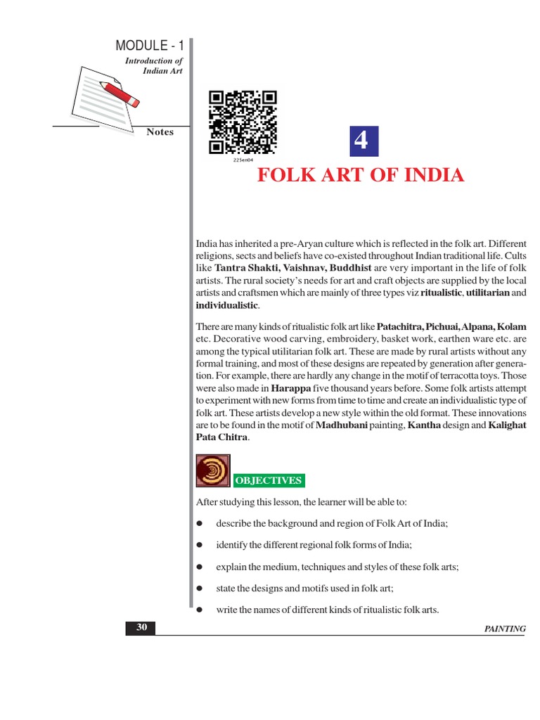 NIOS Painting Chapter 4 PDF Decorative Arts