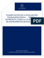 Planificación de La Evaluación Fonoaudiológica ... Desde La Entrevista Clínica A La Selección de Instrumentos