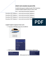 CARA IMPORT DATA MURID DALAM SPPB (Penyelaras PBD) 2022