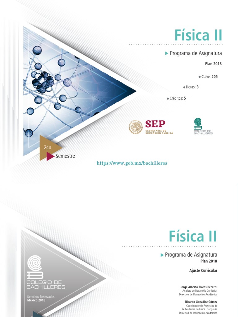 Programa de Asignatura: Física II 2018 | PDF | Plan de estudios ...