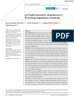 Curriculum Mapping of Health Promotion Competencies in Dental and Oral