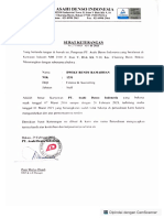 Surat Pengalaman Kerja - PT. Asahi Denso Indonesia