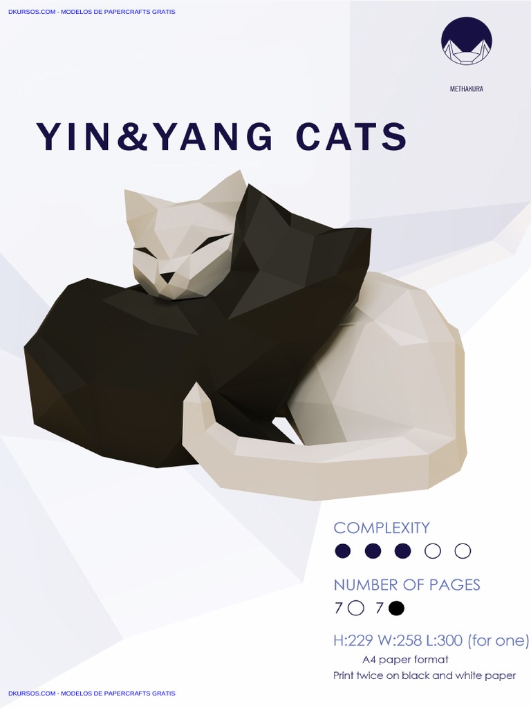 Methakura Yin Yang Cats 300mm | PDF