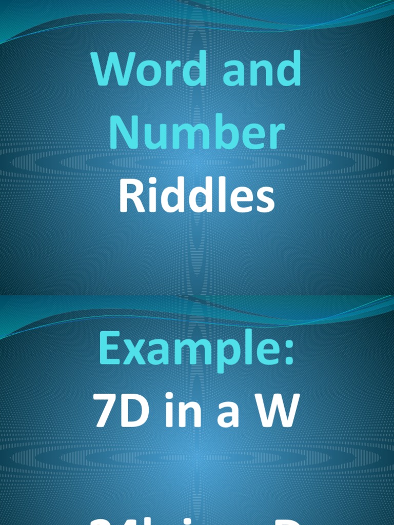 Engaging Word and Number Riddles | PDF | Sports & Recreation
