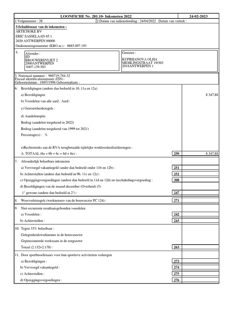 Fiche 281.10 - Lonen | PDF