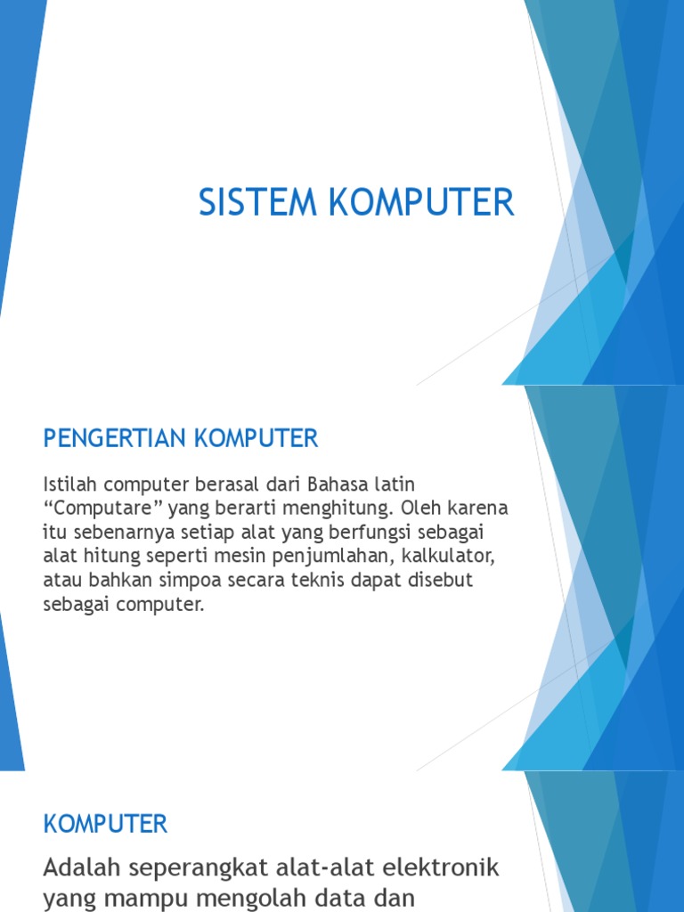 Komponen dan Fungsi Sistem Komputer | PDF | Game & Aktivitas | Komputer
