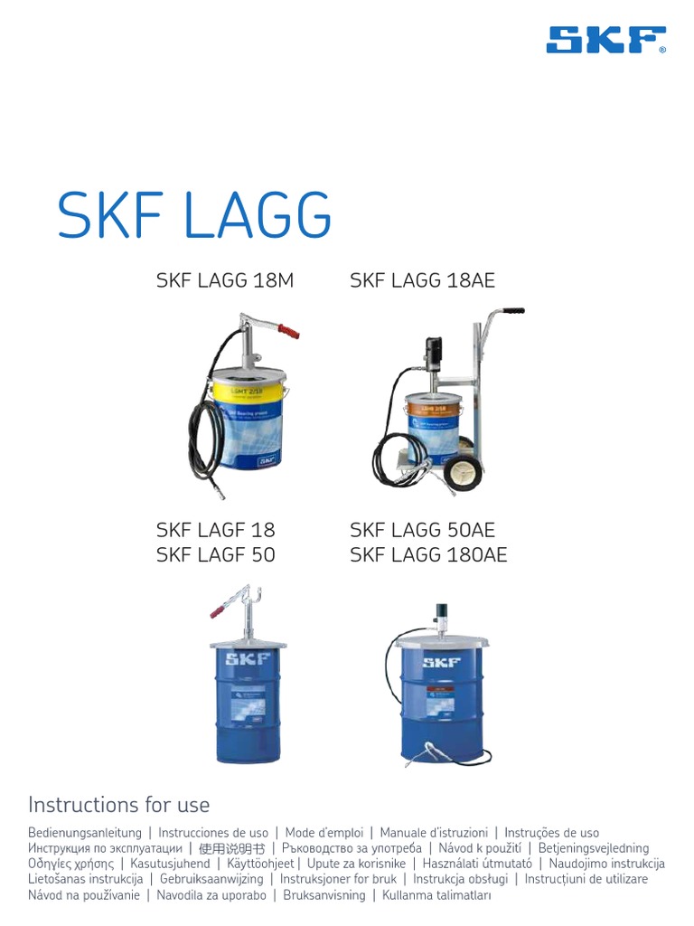 SKF LAGF & LAGG Grease Pump Manual | PDF