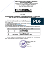 Pengumuman KRS 2023-1