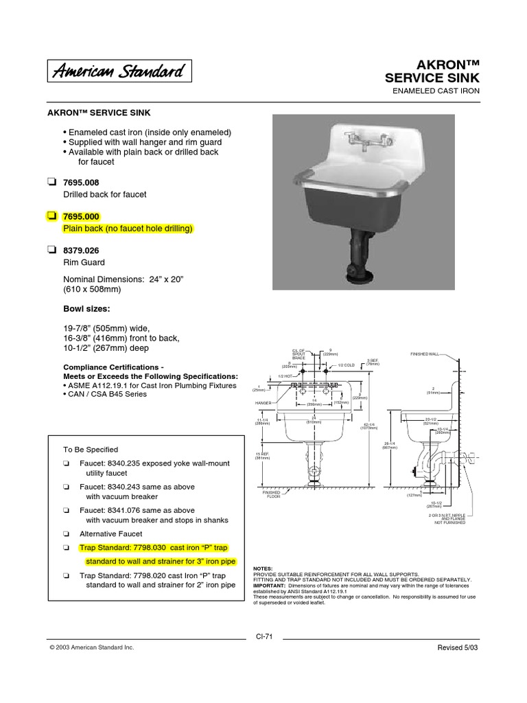 Janitor Sink | PDF | Sink | Plumbing