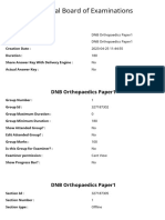 DNB Orthopaedics Paper