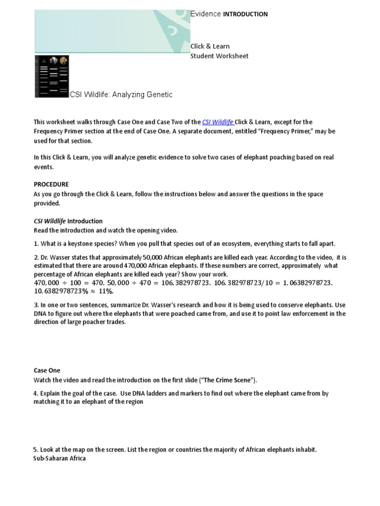 CSIWildlife Worksheet1 PDF CSIWildlife Worksheet1 PDF