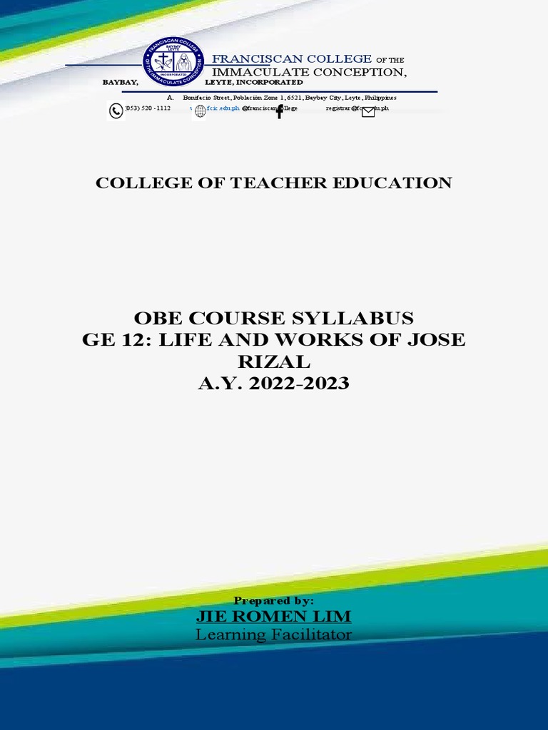 Ge 12 Syllabus Download Free Pdf Learning Creativity