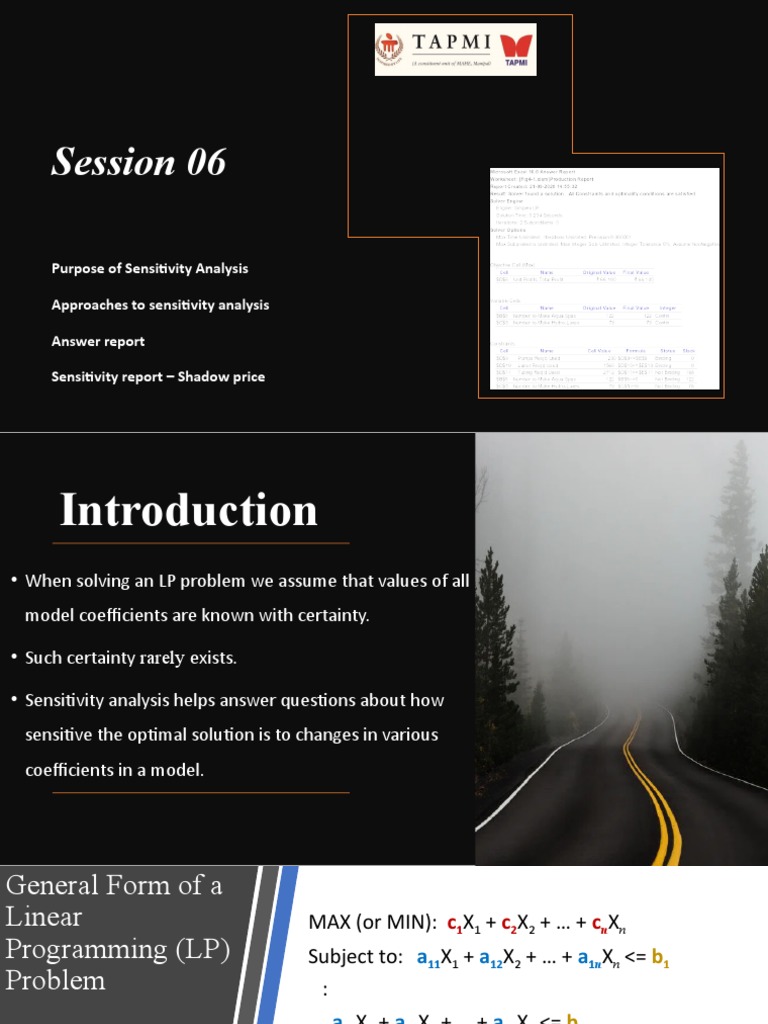 06 Sensitivity Analysis Shadow Price PDF