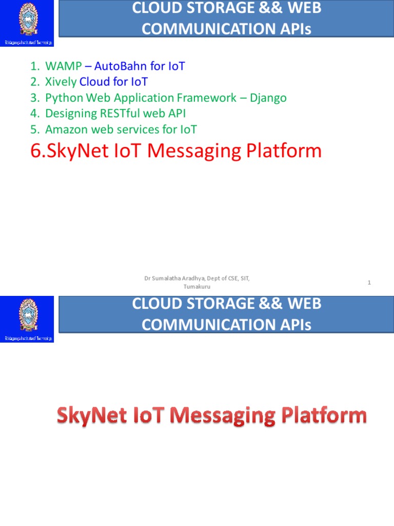SkyNet IoT Messaging Platform Overview | PDF | Cloud Computing ...