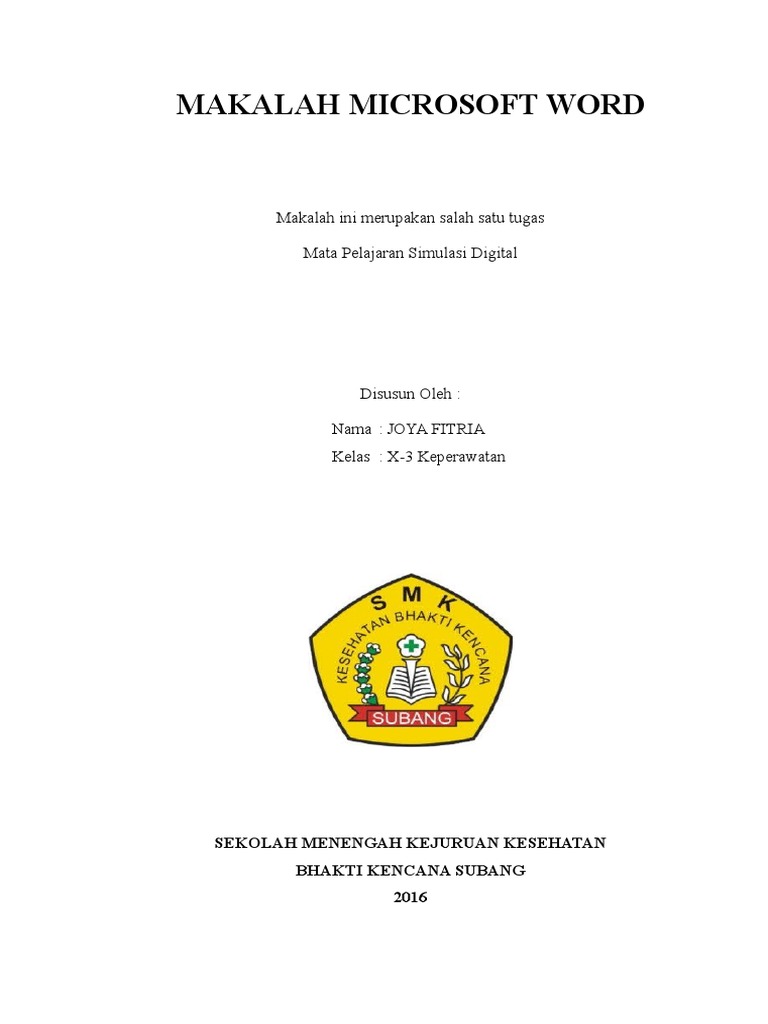 Makalah Microsoft Word PDF