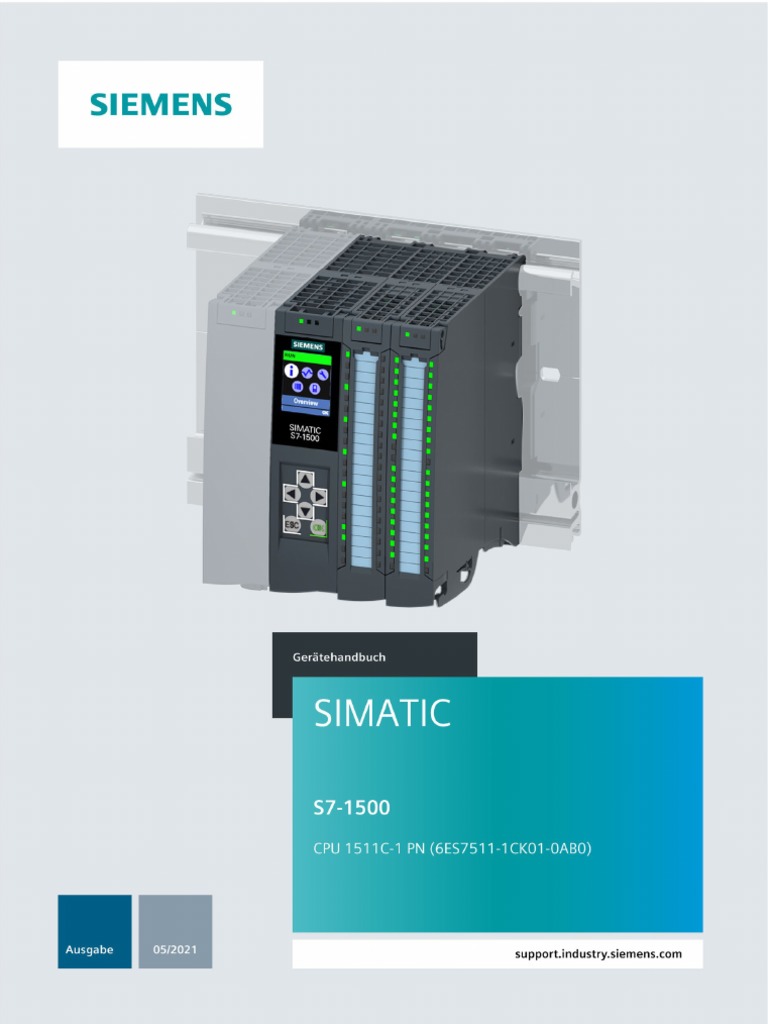 Simatic S7-1500 6es7511-1ck01-0ab0 | PDF