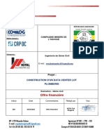 Offre financière Contruction d'un Data center Plomberie