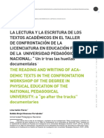 La Lectura Y Escritura de Los Textos Academicos