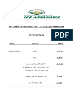 Statement Expenditure - Income Sep 2015