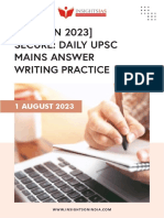 UPSC Mains Answer Writing Practice - 1-8-2023