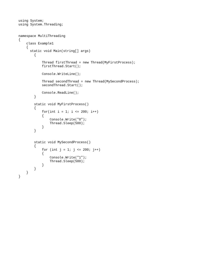 6 Threading Example | PDF