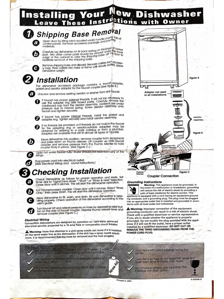 Dishwasher Installation PDF