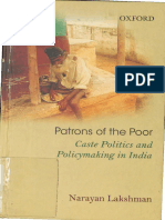 Patrons of The Poor Caste Politics and Policymaking in India (Narayan Lakshman)