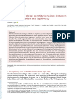Paradox of Global Constitutionalism Between Sectoral Integration and Legitimacy