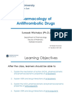 Pharmacology of Antithrombotic Drugs