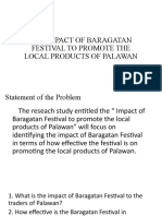 The Impact of Baragatan Festival To Promote The Local Products of Palawan