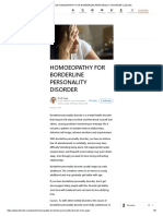 HOMOEOPATHY FOR BORDERLINE PERSONALITY DISORDER - LinkedIn