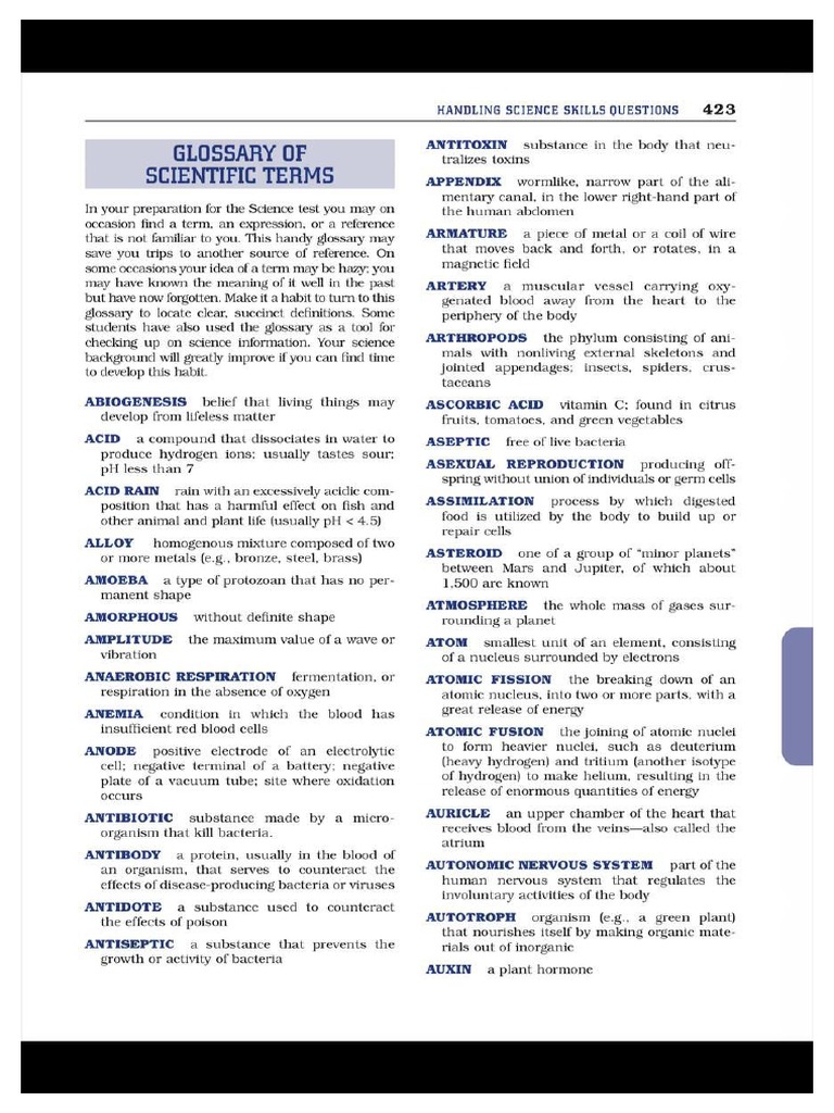 Glossaries of Science PDF