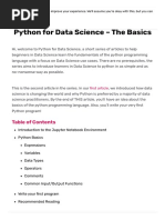 Python For Data Science - The Basics - Data Science Parichay