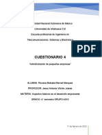 Cuestionario 4 - Administración Pequeñas Empresas