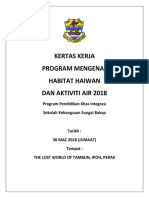 Kertas Kerja Program Mengenal Habitat Haiwan & Aktiviti Air 2018