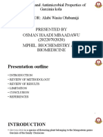 Proximate and Antimicrobial Properties of Garcinia Kola AUTHOR: Alabi Wasiu Olubamiji