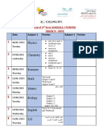 G-8 End of 3rd Term Schedule