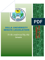 Dilla University Senate Legislation Final - Dec - 2012