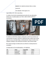 Informe de Mantenimiento de Subestacion Electrica 225kva