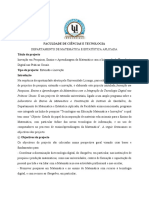 Projecto - Inovação em Pesquisas e Ensino de Matemática Com A Integração de Tecnologia