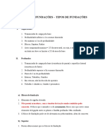 Resumo Sobre Fundações para Concursos