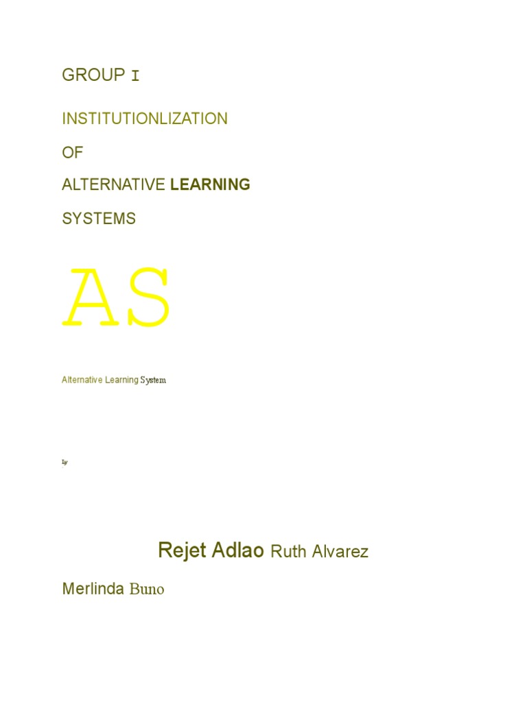 ALS Institutionalization Guide | PDF