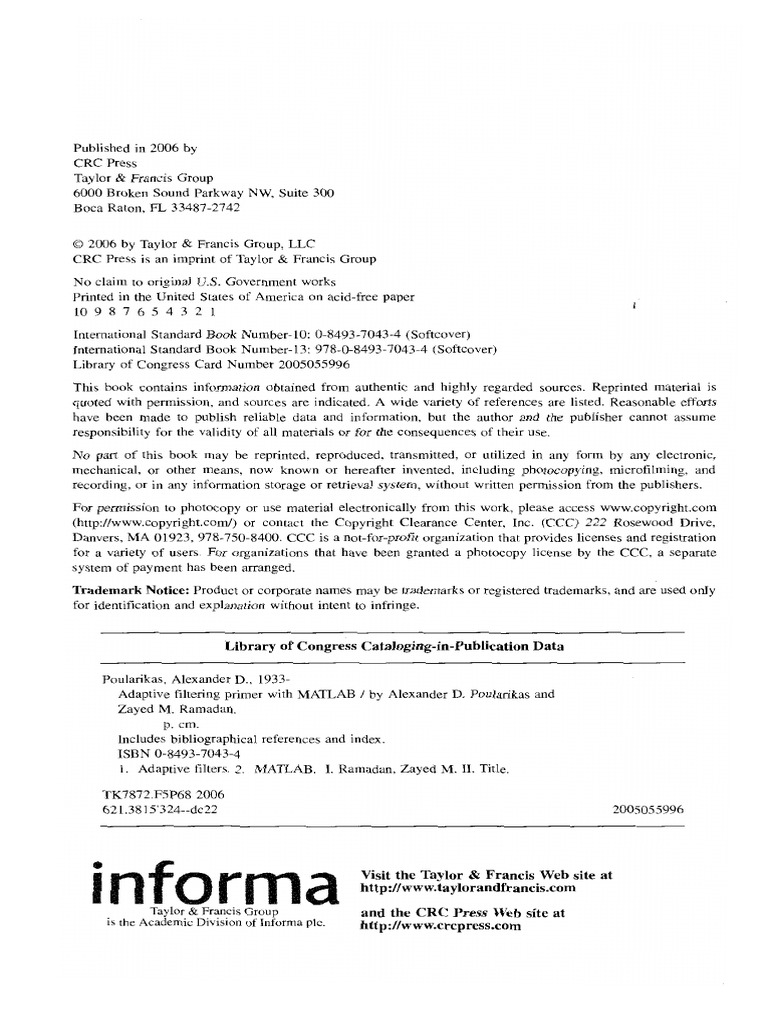 Adaptive filtering pdf