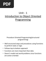 Unit 1 Introduction To OOP