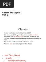 Unit 3 Classes and Objects