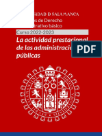 Lecciones Acerca de La Actividad Prestacional